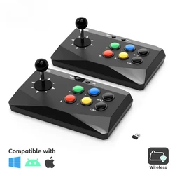 Joystick de consola Arcade, adecuado para PC/Android/iOS/M8, 2,4G, inalámbrico, Lucha, doble mesa de vibración