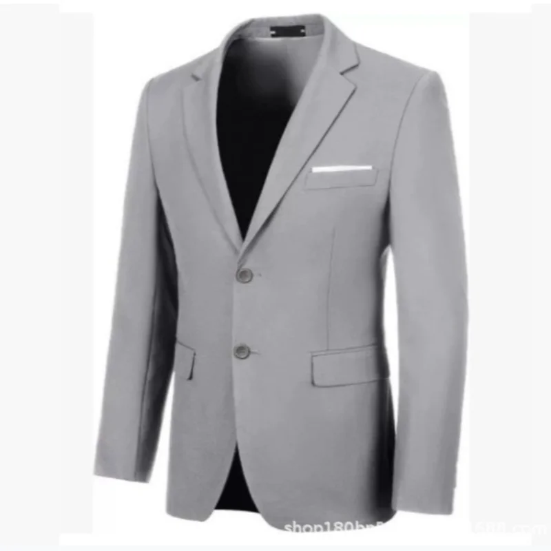 Men's Slim Fit Blazer Jacket Business Casual Two Button Suit Coat with Pocket