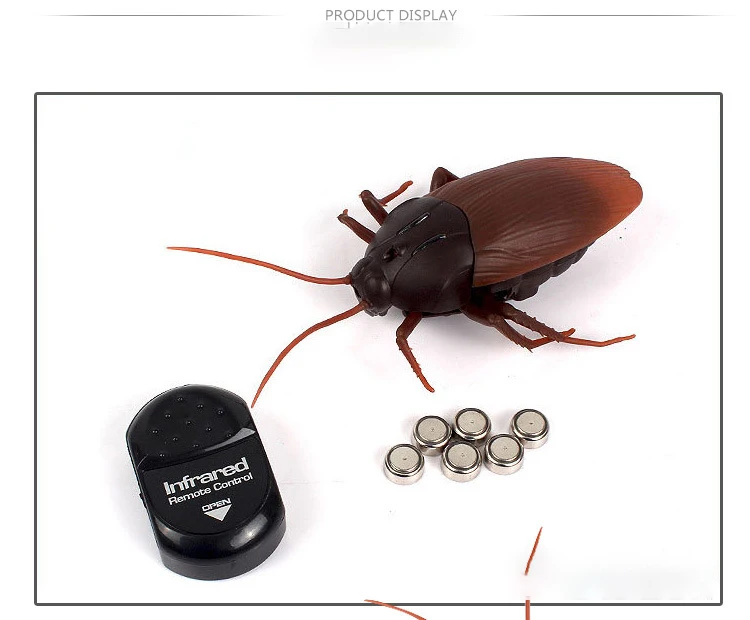 Prank toy,Infrared remote control electric cockroach,Simulated sensing cockroach,Practical Jokes Toys ,Insects Novelty Trick Toy