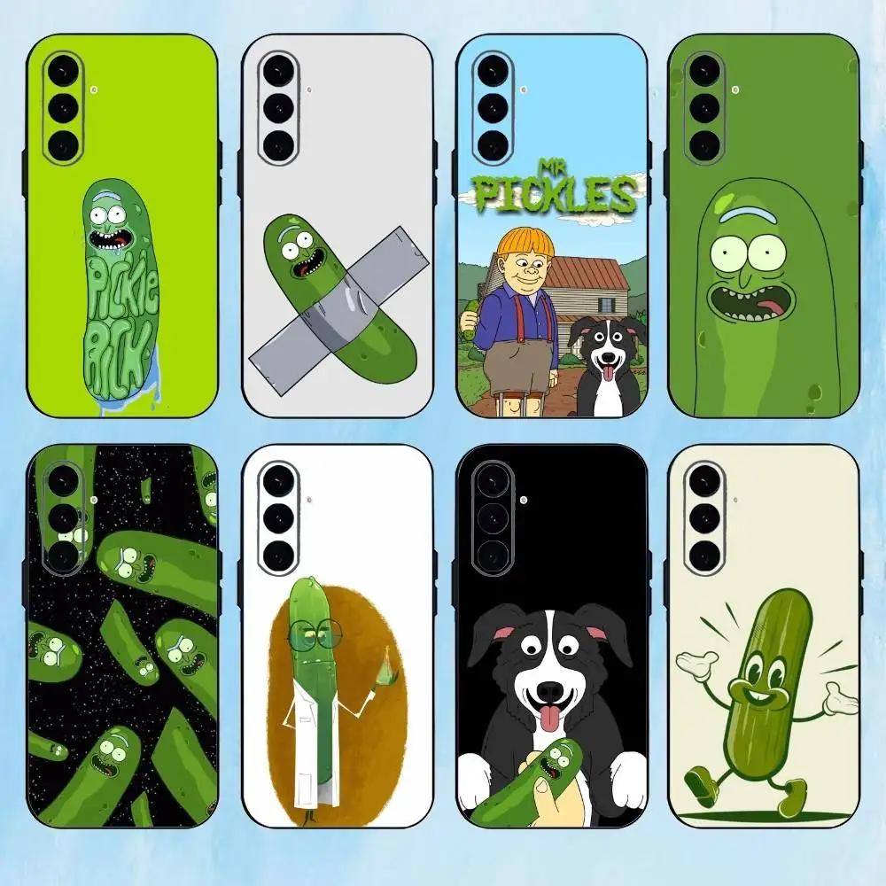 

C-Cucumber P-Pickle C-Cartoon Phone Case For Samsung Galaxy A73,A72,A71,A70,A53,A52,A51,Others Soft Black Cover