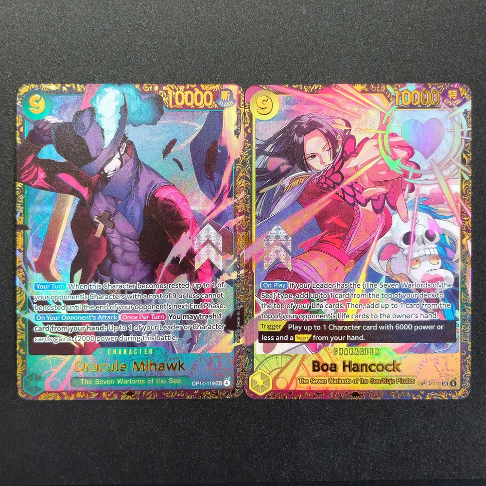 Self Made Proxy One Piece English CS 26-27 Regionals Season Prize Card Hancock OP14-112 Mihawk OP14-119 Game Collection Card Toy