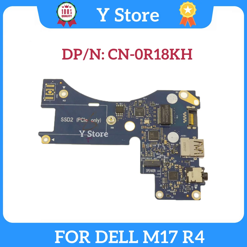 

Y Store GENUINE FOR DELL M17 R4 USB AUDIO Ethernet Wlan BOARD FDQ71 LS-J52CP 0R18KH R18KH Fast Ship