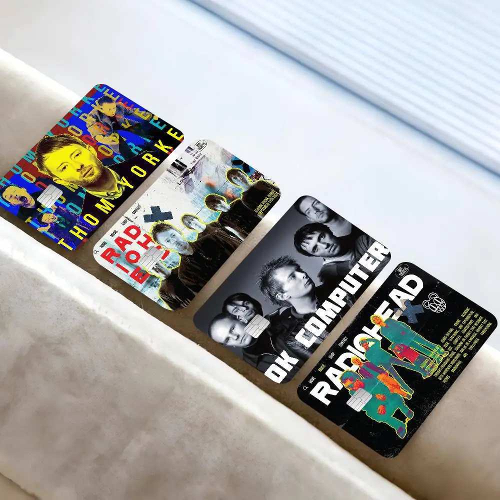 R-Radioheads Music Fashion Cute Cartoon Cat Painting Anime Game Unique Film Sticker Case Skin for Credit Card No Chip