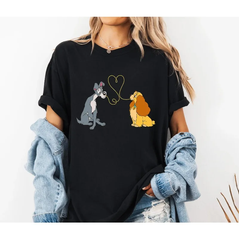 Koszulka Miss Disney i bezdomna Bella Notte śpiewająca, koszulka na rodzinne wakacje w Disneylandzie, pasujący prezent urodzinowy Disney World