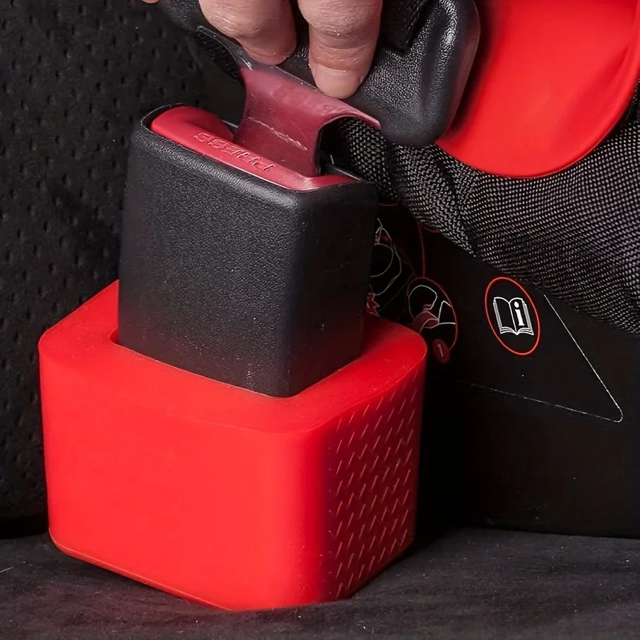 

1 шт., автомобильный ремень безопасности с пряжкой, держатель ремня безопасности, прочный силиконовый материал, автомобильные аксессуары, защитный чехол, подходит для детей