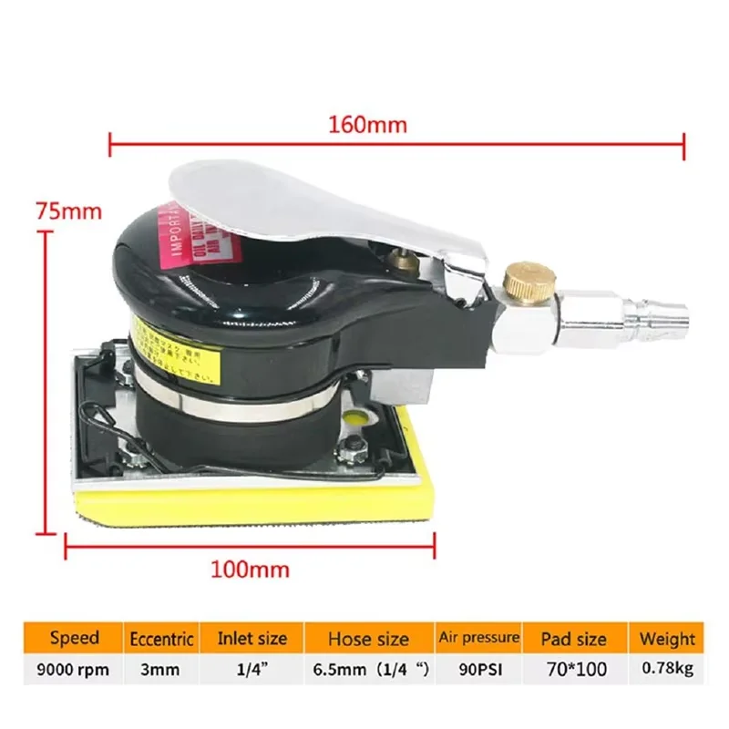 SUBAO M8 Pneumatic Air Sander polishing machine tool vibration impact polishing machine for automobile paint care wood mill