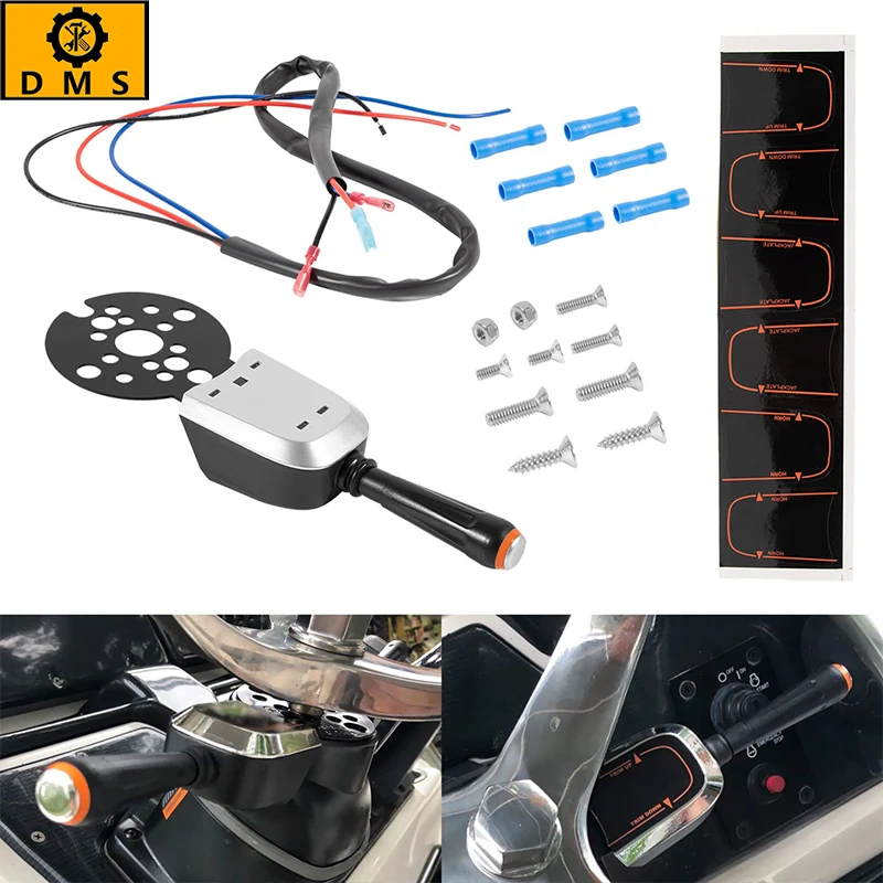 Bezel Control Switch, Blinker Trim Control System Single Function for Seastar Hydraulic, Cable and Tilt Steering,PT1000-1P/2P