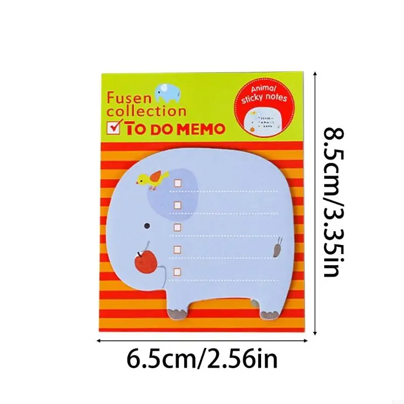 918C para Creative for Time Sticky Memo Pad Animal dibujos animados publicado It Pads marcador escritura para