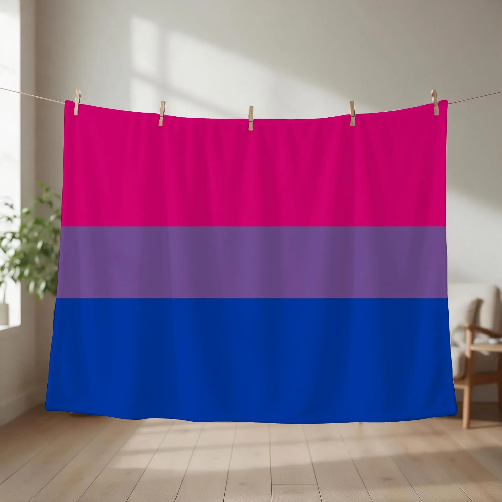 Bisexual Pride Flag - Bi Pride Throw Blanket Furry bed plaid Luxury St Picnic Blankets