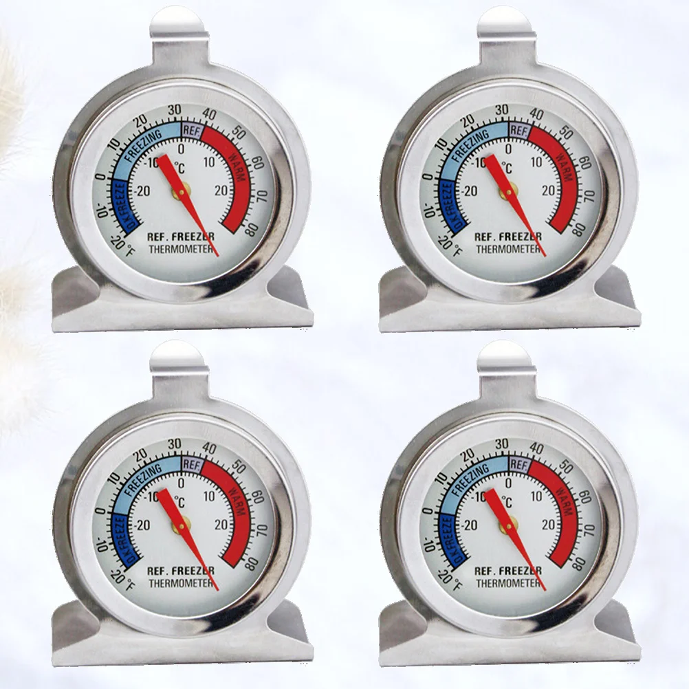 4 Pcs Freezer Monitor Fridge Thermometer Refrigerator Temperature Gauge Applied