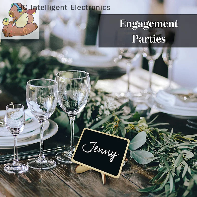 

【K】10PCS Mini Chalkboard Signs With Easel – For Weddings, Birthdays, Events, And Message Display