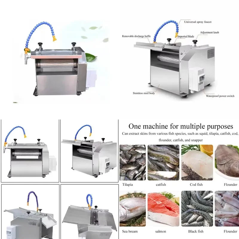for Multi-Function Tilapia Catfish Salmon Skin Peeler Machine New Fish Skin Cutter Fish Skin Peeling Removing Machine