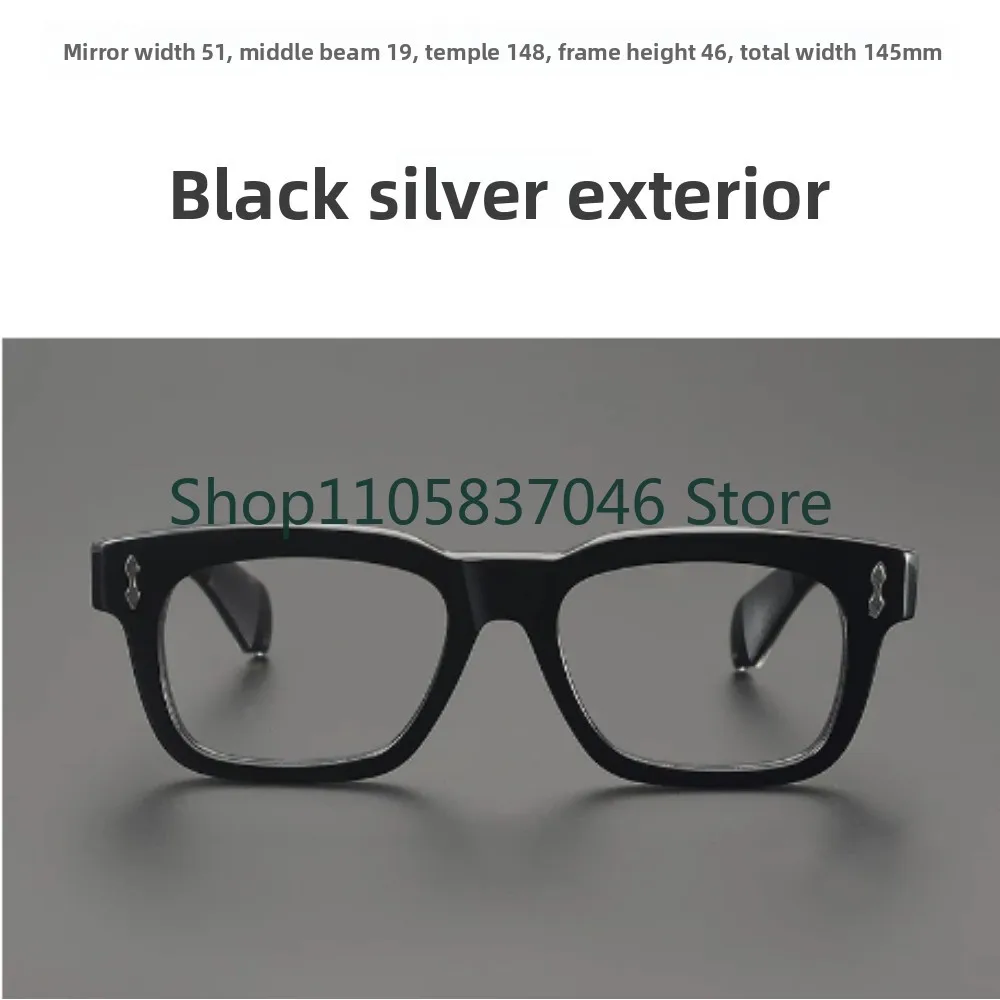 Retro board black box eyeglass frame, unisex, versatile, fashionable, thick frame, can be matched with myopia, anti blue light,