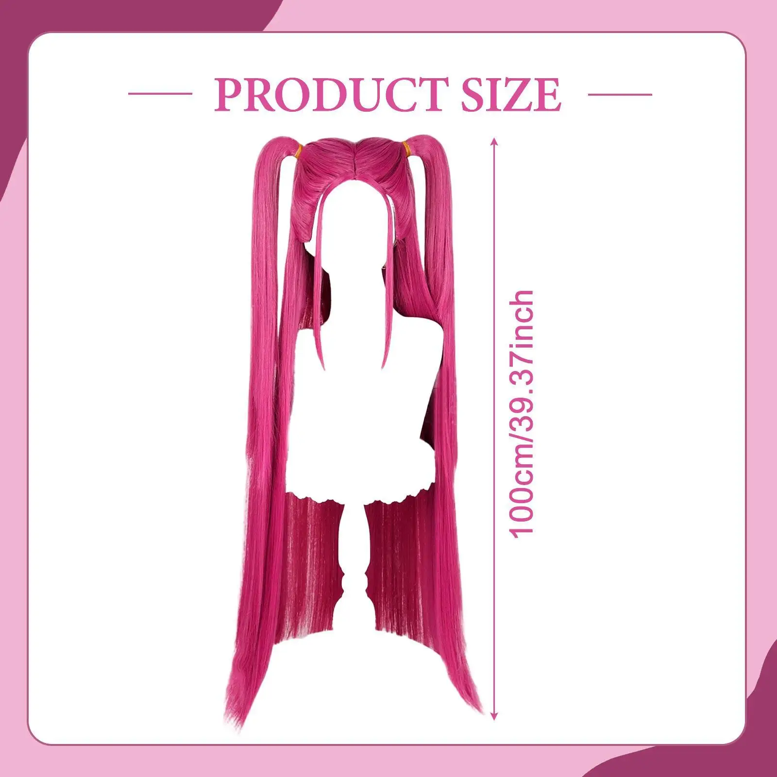 Heat Resistant Synthetic Cosplay Wig Long Straight Anime Costume Wig for Halloween Stage Performance Role Play Carnival Theme