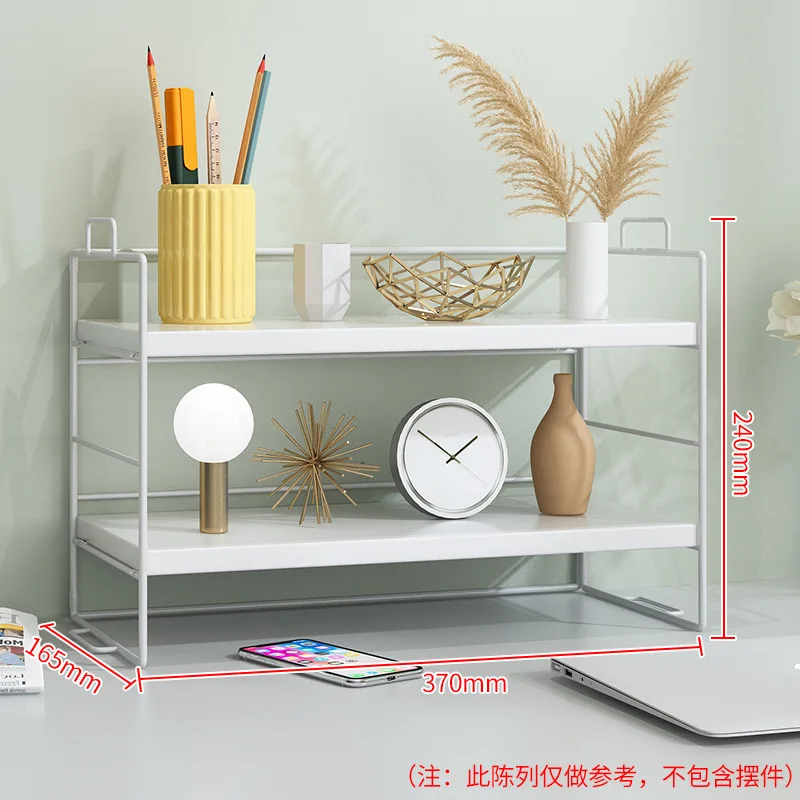 Desktop Storage Rack Desk Storage Office Multi-Layer Dormitory Desk Organization Dining Table Table Shelf Small Bookshelf