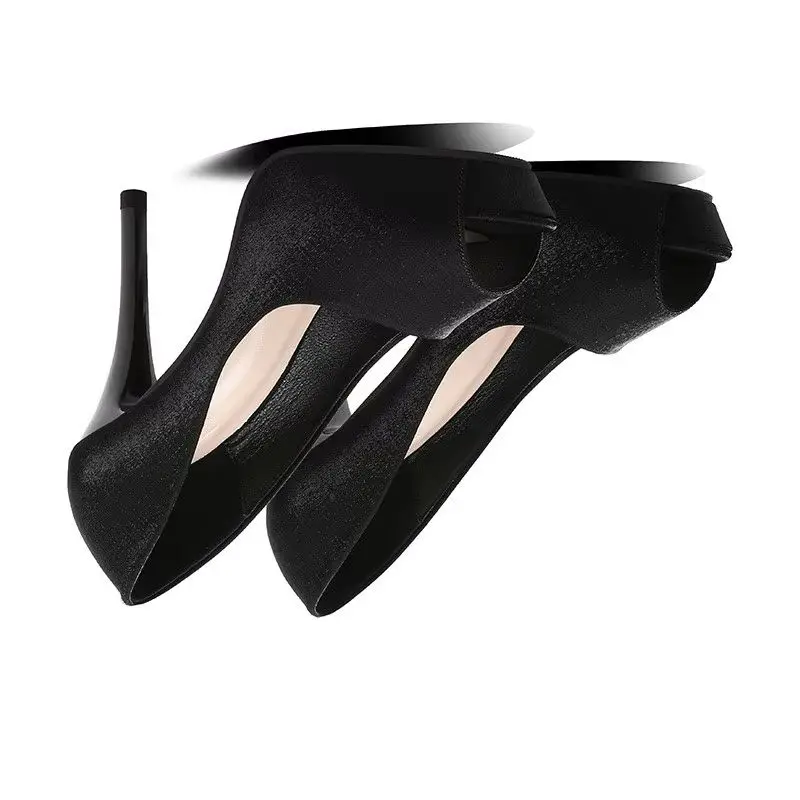 حار بيع منصة Shoessexy عالية الكعب السيدات الحرير مضخات النساء أحذية اللمحة تو الكعوب أحذية الزفاف أحذية الزفاف الكعوب #1