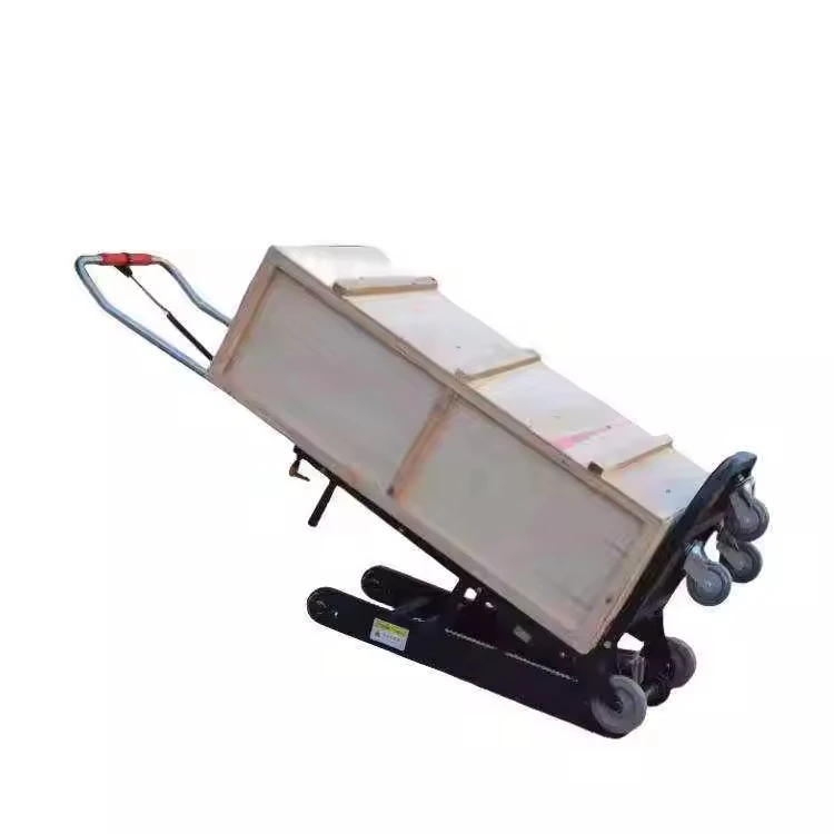 Stair Climber Trolley Electric Powered Hand Truck with Four-Wheel Platform for Cargo Transport Professional Moving Dolly