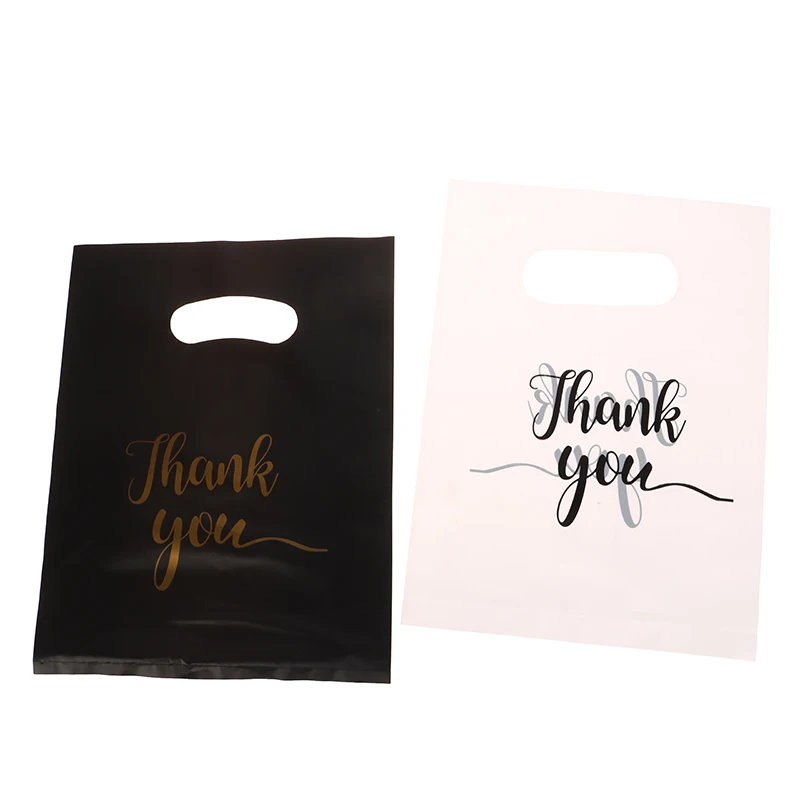 Mini bolsas de regalo de plástico reutilizables, 10 piezas, para fiesta, cumpleaños, Acción de Gracias, navidad