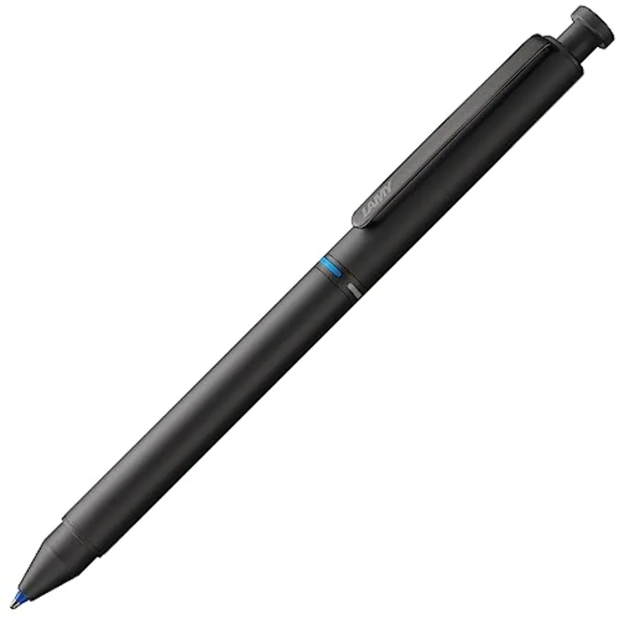 

black Multifunctional slim ainless eel mechanical cil and ballpoint in one includes M 21 ballpoint refill in blue and red and M