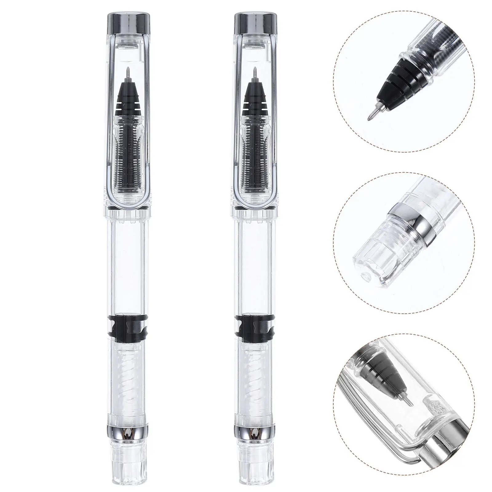 

Хит продаж: Набор из 2 гелевых ручек-фонтанов с поршневым механизмом, 0,38 мм, большой объем, безуглеродные, многоразовые, для плавного письма