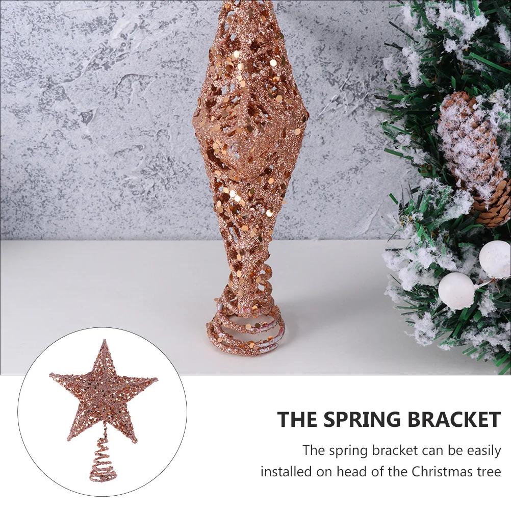 

1pc Christmas Star Topper Iron Hanging Ornament For Xmas Tree Decor Diy Party Supplies Festival Decoration Accessories