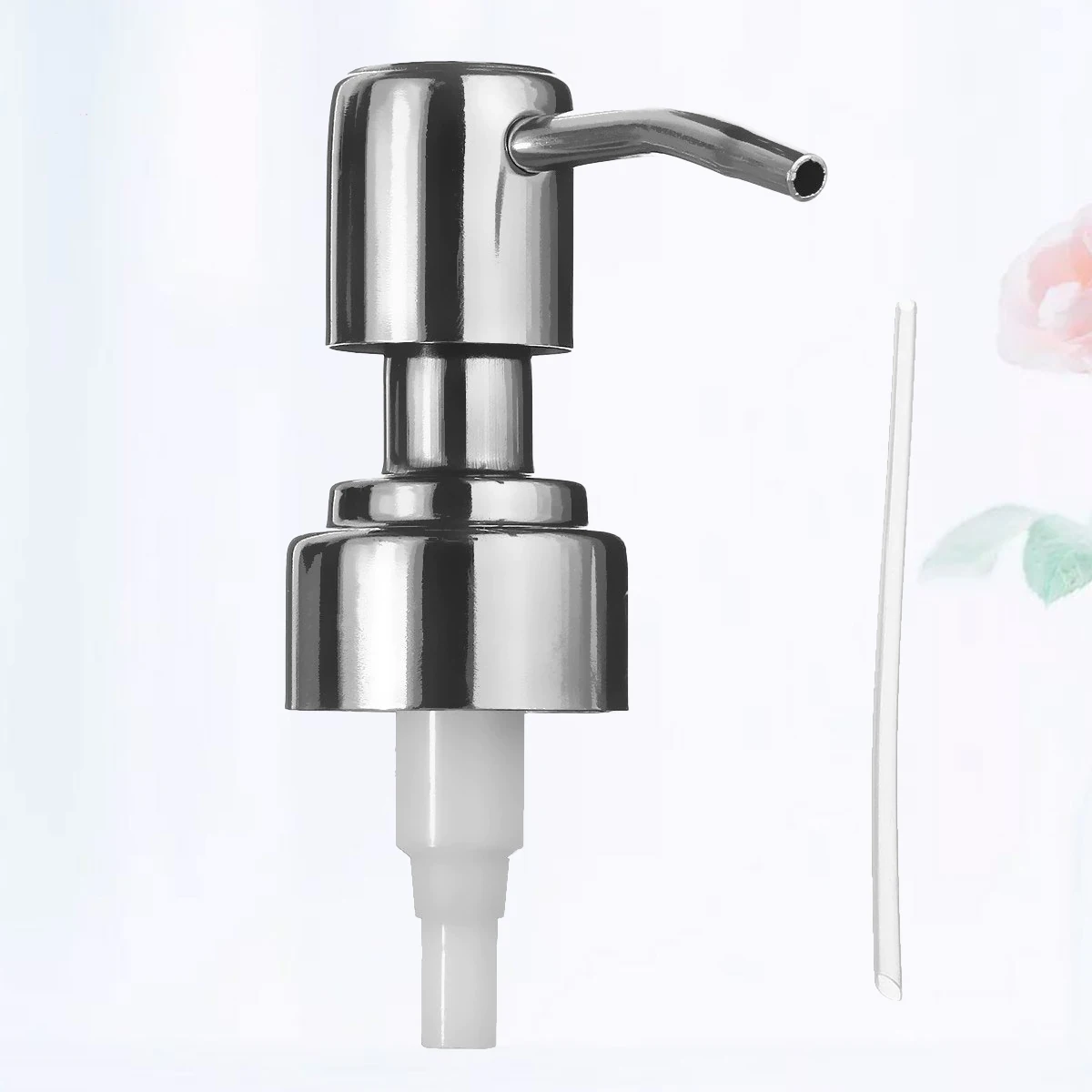 

Replacement Lotion Dispenser Pump in Silver Stainless Steel for Cosmetics Soap Shampoo Bottles Leak Proof Reuse Accessory