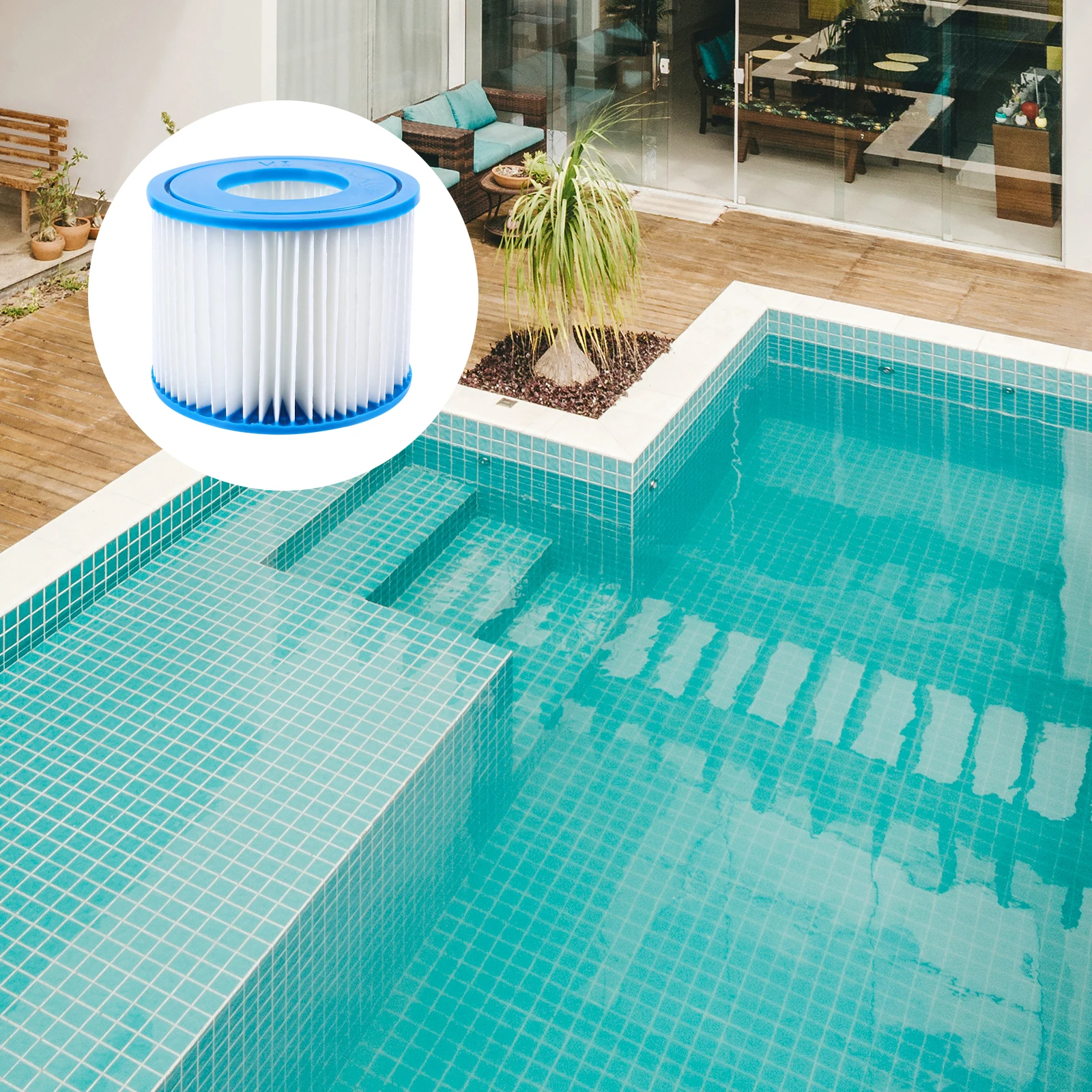 

Inflatable Pool Filter Cartridge Blue Replacement Pump Filter For Swimming Pool Clean Water Spa Jet Massage