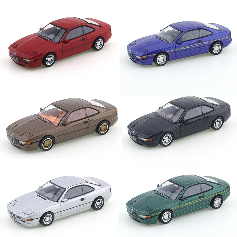 DCT/SHADOW 1:64 Simulation Alloy Small Scale Car Model BMW 850CSi Headlights Move Car Friends Gifts Collect Ornaments