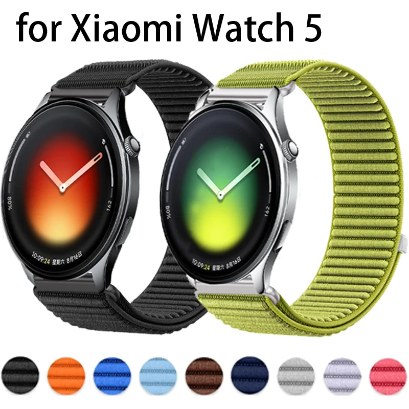 Pulseira de Nylon Trançada de 18/20/22mm para Xiaomi Watch 5/S4-5, Pulseira para Oneplus Watch Lite-3/OPPO S-X2-X3/Realme Watch 5-S