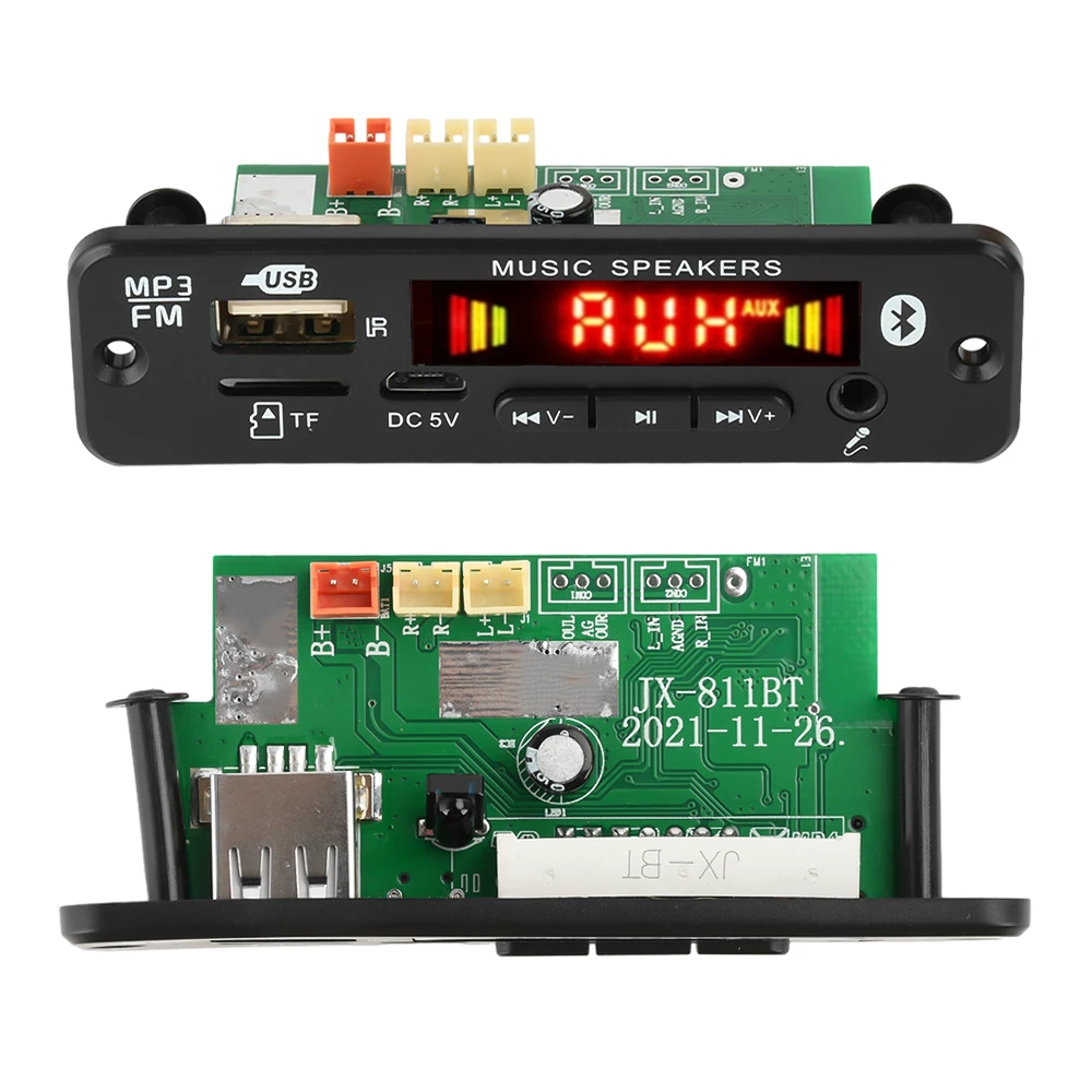 DC 6-18V 20W 20W Bluetooth 5.0 MP3 Amplificatore Decoder Scheda Radio FM Modulo Wireless Car Music Player TF USB Registra Chiamata
