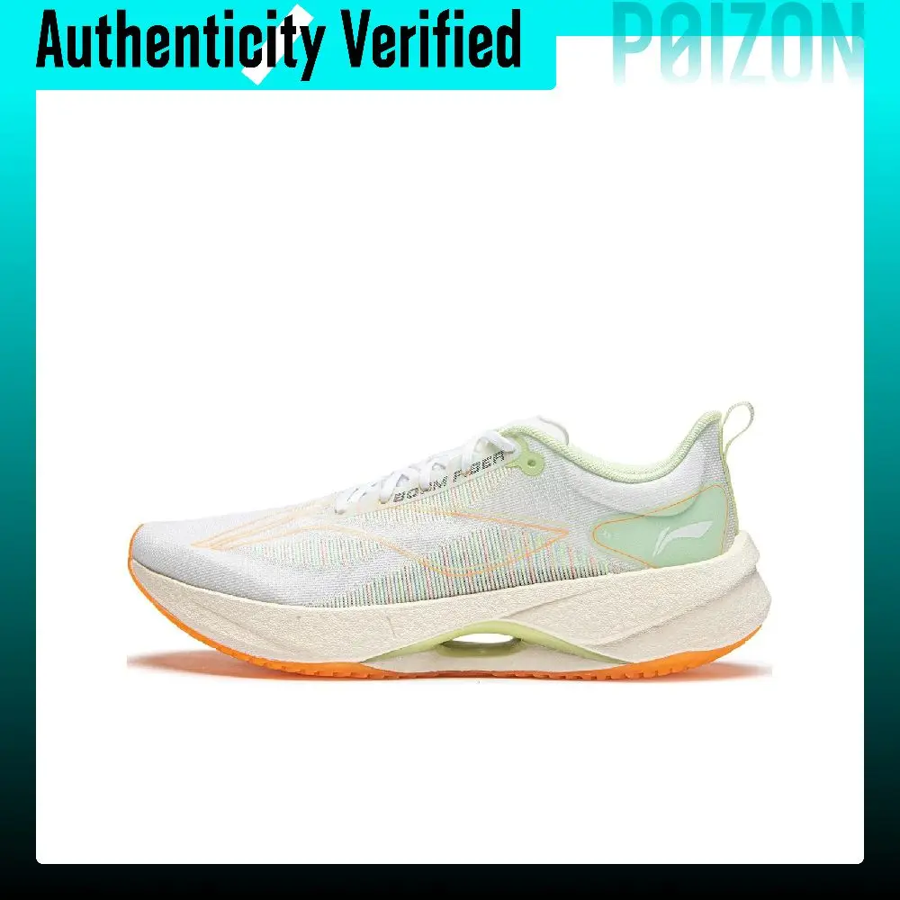 Li Ning Ultra Light 21 Breathable Low top Long Distance Running Sprint Running Shoes Women's White Green ARBU002-40