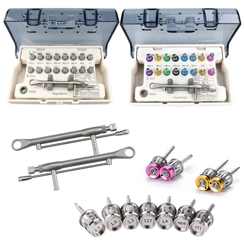 

Dental Implant Restoration Tool Kit Universal Screwdrivers Torque Wrench 10-70NCM Dentistry Implant Repair Tools