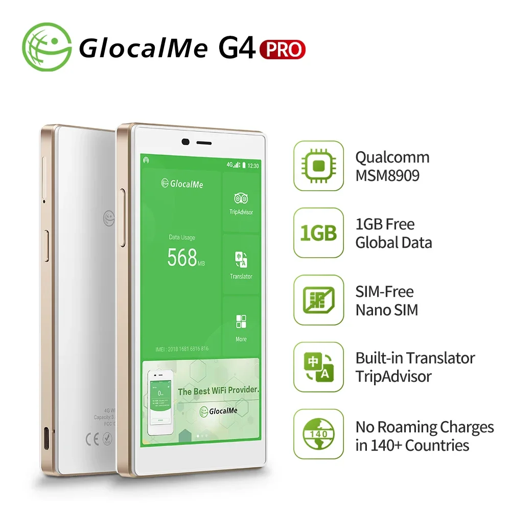 Imagem -02 - Pro Pocket Wifi Hotspot 1gb Dados Globais Cloudsim Cargas de Roaming Celular Internacional Hotspot Glocme-g4