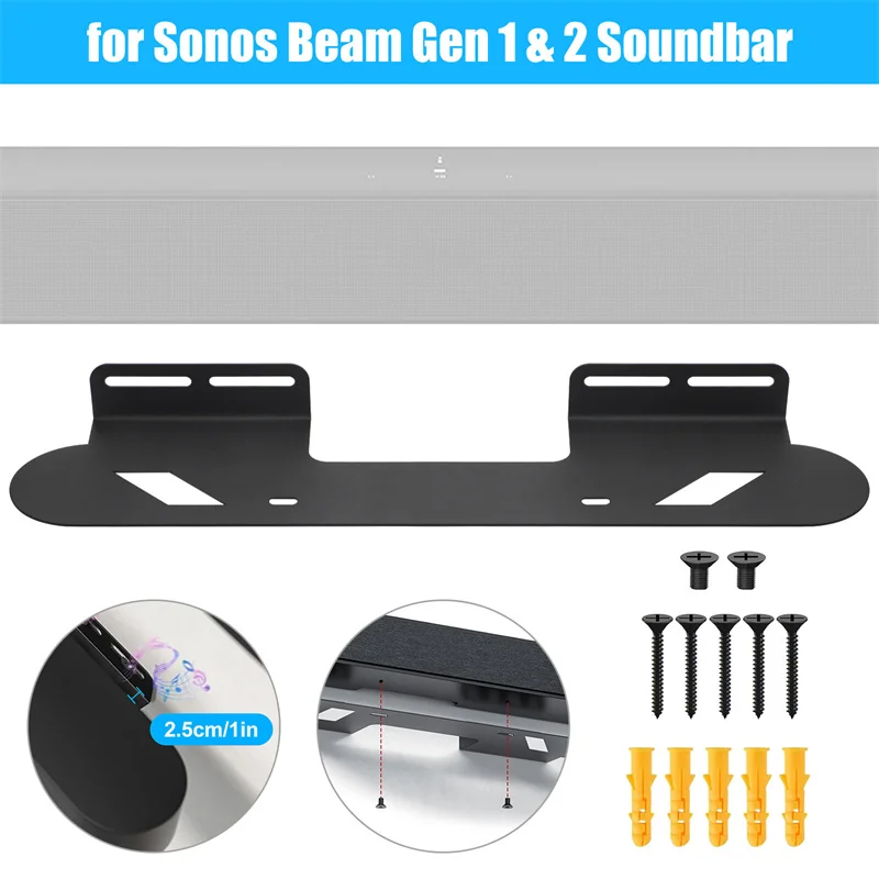 

Universal Speaker Bracket Sound Bar Wall Mount Brackets Space Saving Hold Up To 30 Lbs Fits Most Soundbar Wall Mount Shelf