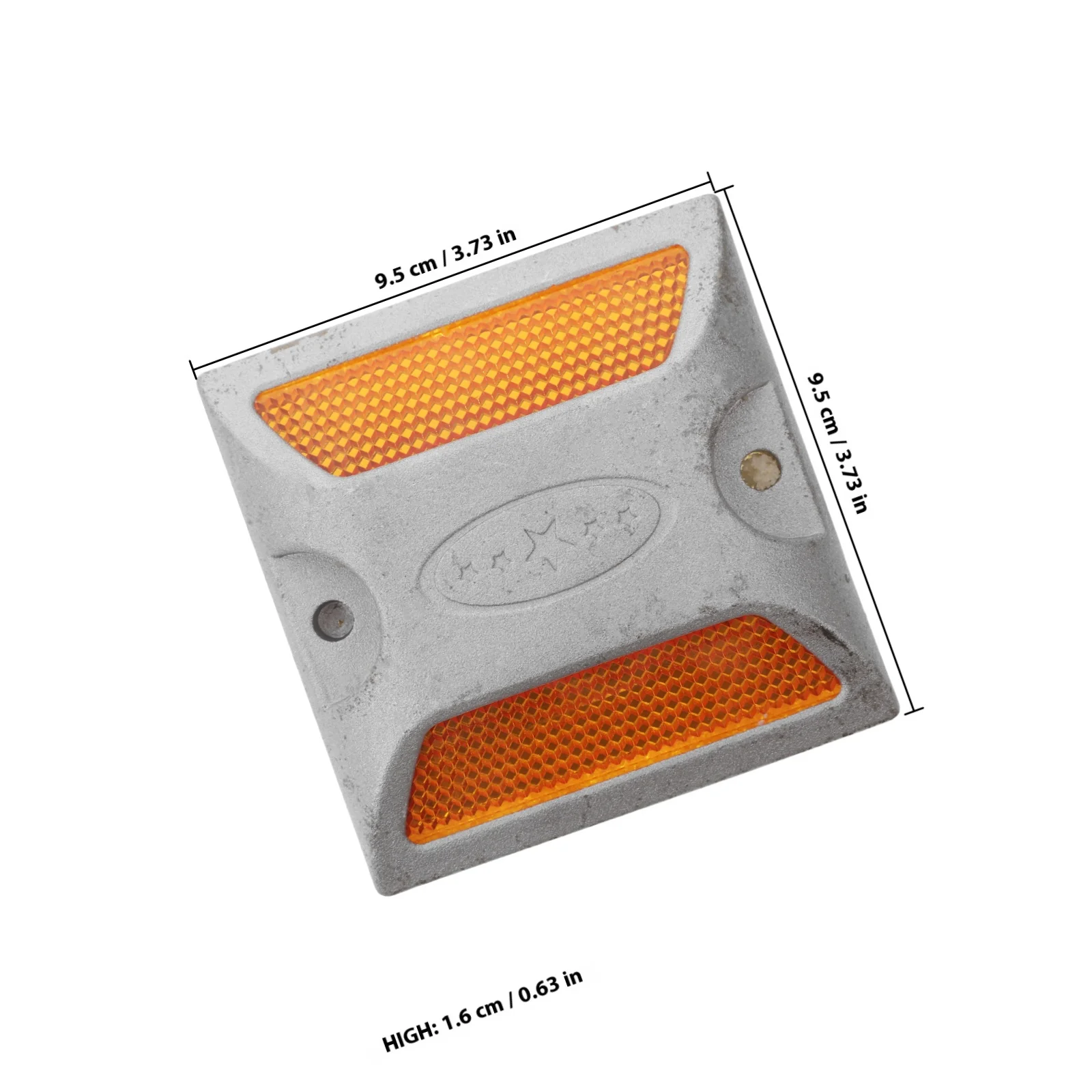 2Pcs Reflective Driveway Markers Aluminum Road Safety Warning Pavement Reflectors Traffic Golf Cart Reflex Reflector Strip