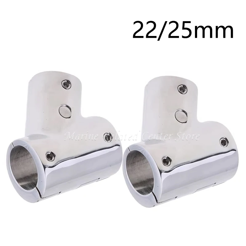 22/25Mm Boot Hand Rail Fitting 60 Graden T-316 Roestvrij Staal T-Stuk Voor Marine Rv Jacht Bootoebehoren Marine