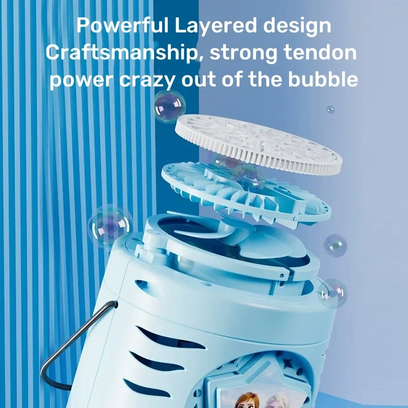 Disney Frozen Series 33 หลุม Bubble Machine ของเล่นบรรยากาศปาร์ตี้แบบพกพาไฟฟ้า Bubble ดอกไม้ไฟเด็กผู้หญิงของเล่นเด็กของขวัญ