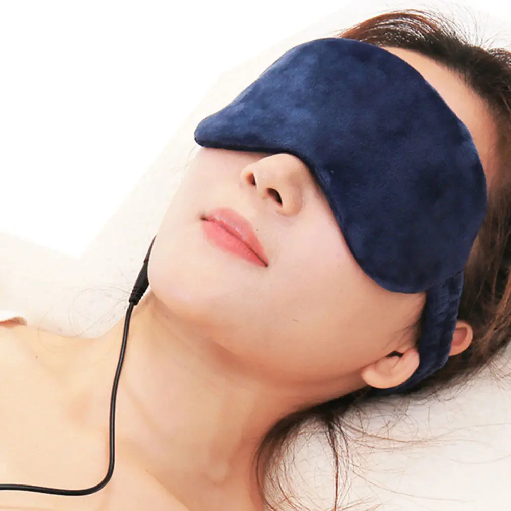 1Set USB Electric Heated Eye Mask Sleeping Eyeshade 3-Level Temperature Adjustable Steam Eye Protector Relieve Fatigue Improve