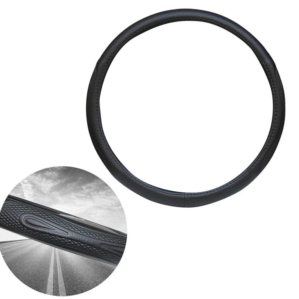 

Artificial Truck Steering Wheel Cover Breathable Black Elastic Anti-Slip Protector Truck Wheel Accessories