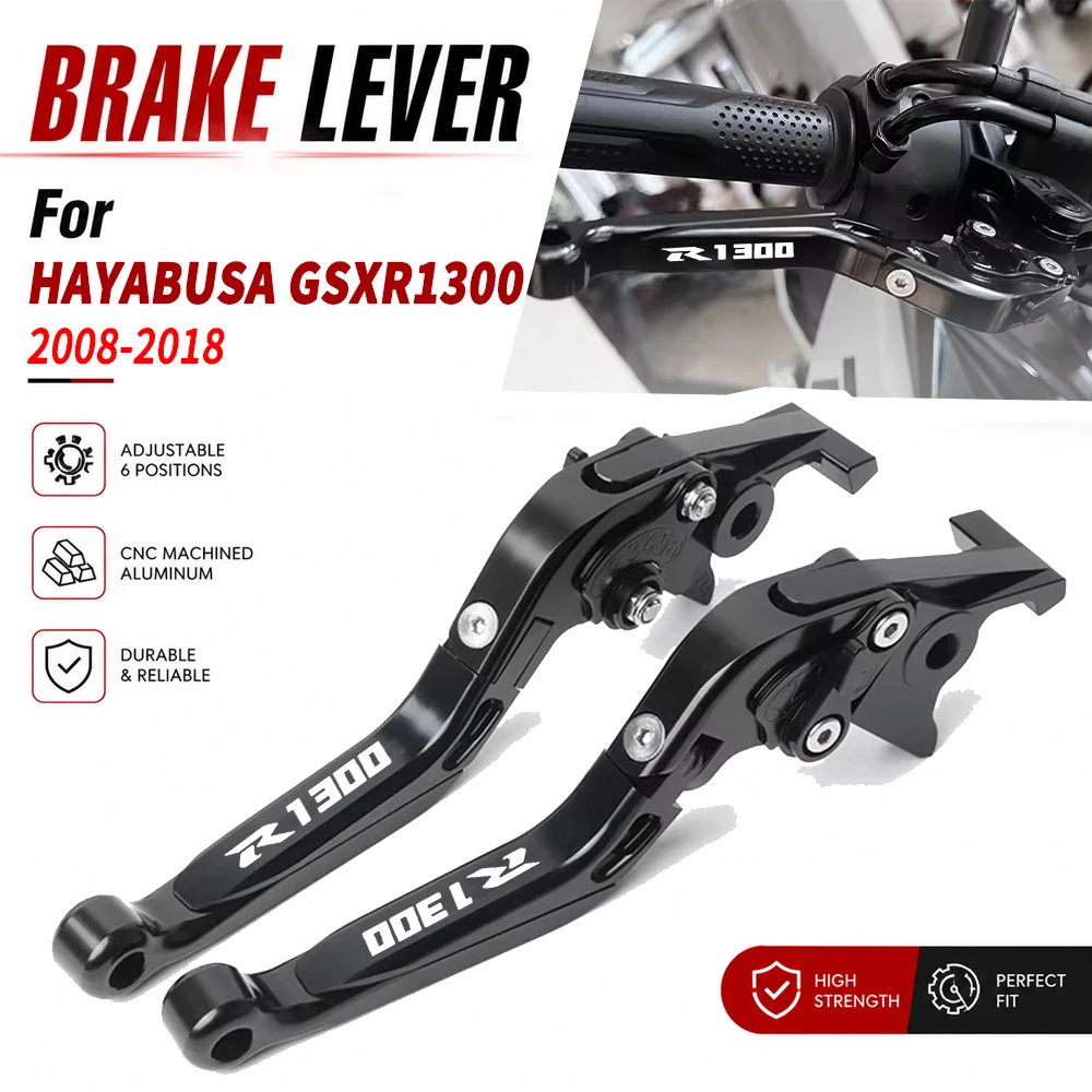 Motorcycle Accessories For GSX1300R HAYABUSA GSX 1300R 2008-2018 2017 2016 2015 Folding Extendable Brake Handles Clutch Levers