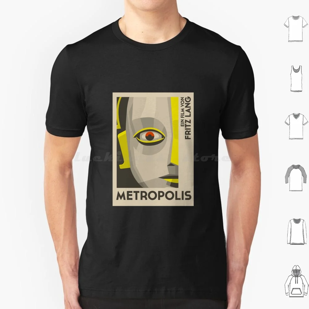 Poster Of Metropolis By Fritz Lang T Shirt Cotton Men Women DIY Print Movie German Classic Cinema Silent Robot Metropolis Lang