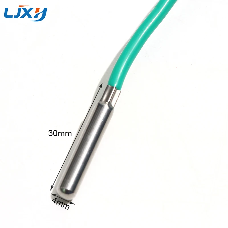 LJXH K type 4*30 Thermocouple 1/2/3/5/10M Silicone Temperature Measuring Wire 0–260℃ Operating Range Equipped with 2-Terminal