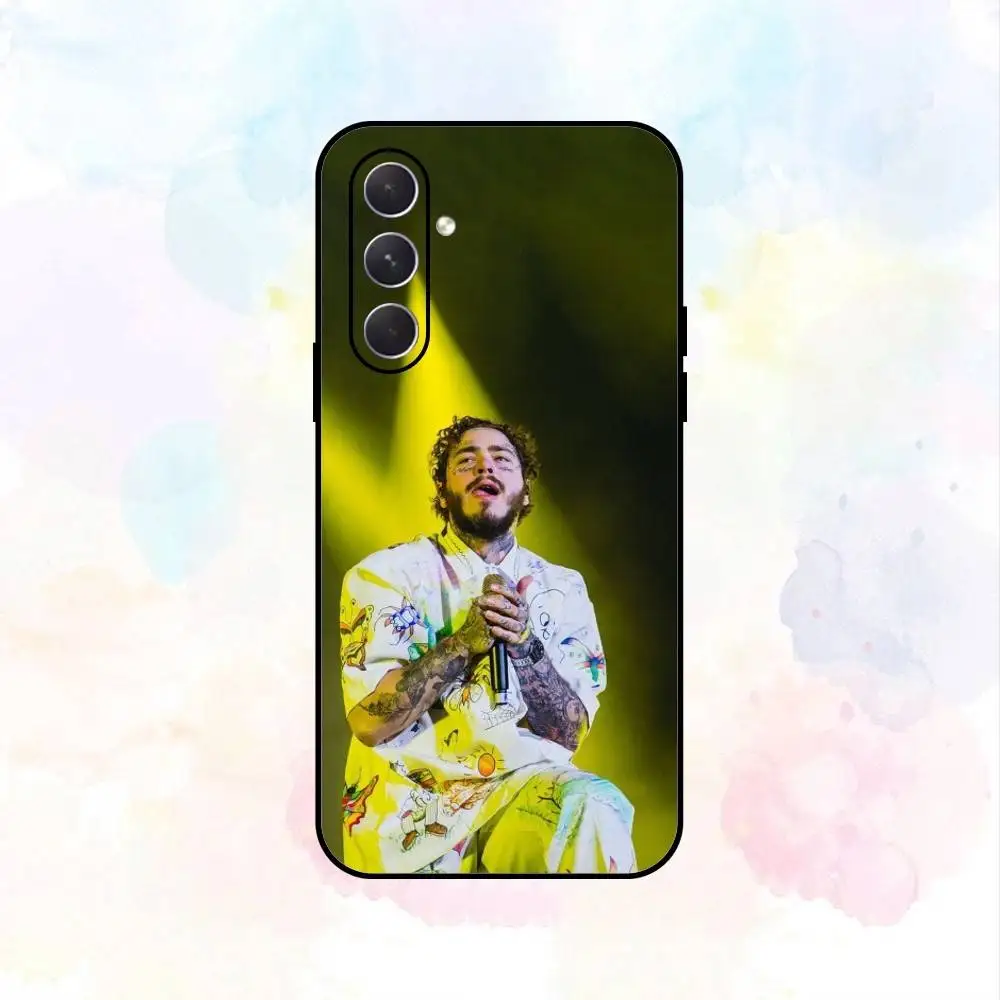 P-Posts Singer M-Malone   Phone Case For Samsung Galaxy A73,A72,A71,A70,A53,A52,A51,Others Soft Black Shell