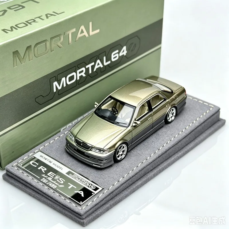 MORTAL 1:64 Base Xianda CRESTA Millennium Green Customized Color Alloy Car Model Festival Gifts,  Adult Collectibles.
