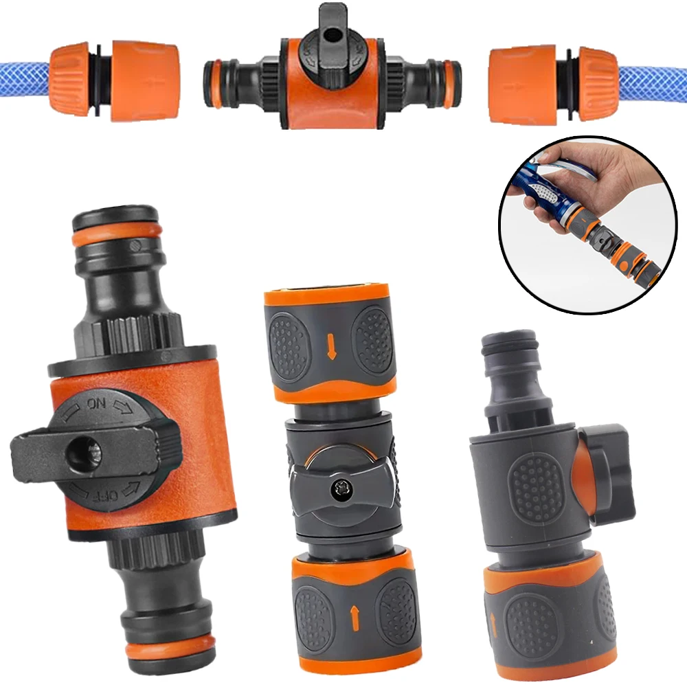 1-9 Stuks Tuinslang Snelkoppeling 16mm Tuinslang Afsluiter Schakelaar Snelkoppeling Tepel Irrigatie Slang Stop Water - afbeelding 2