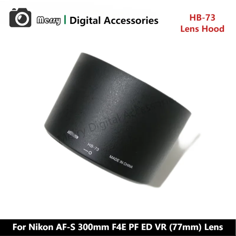 New Original Genuine Front Lens Hood HB-73 For Nikon AF-S NIKKOR 300mm F4E PF ED VR (77mm) Lens AF-S300 AFS300 300