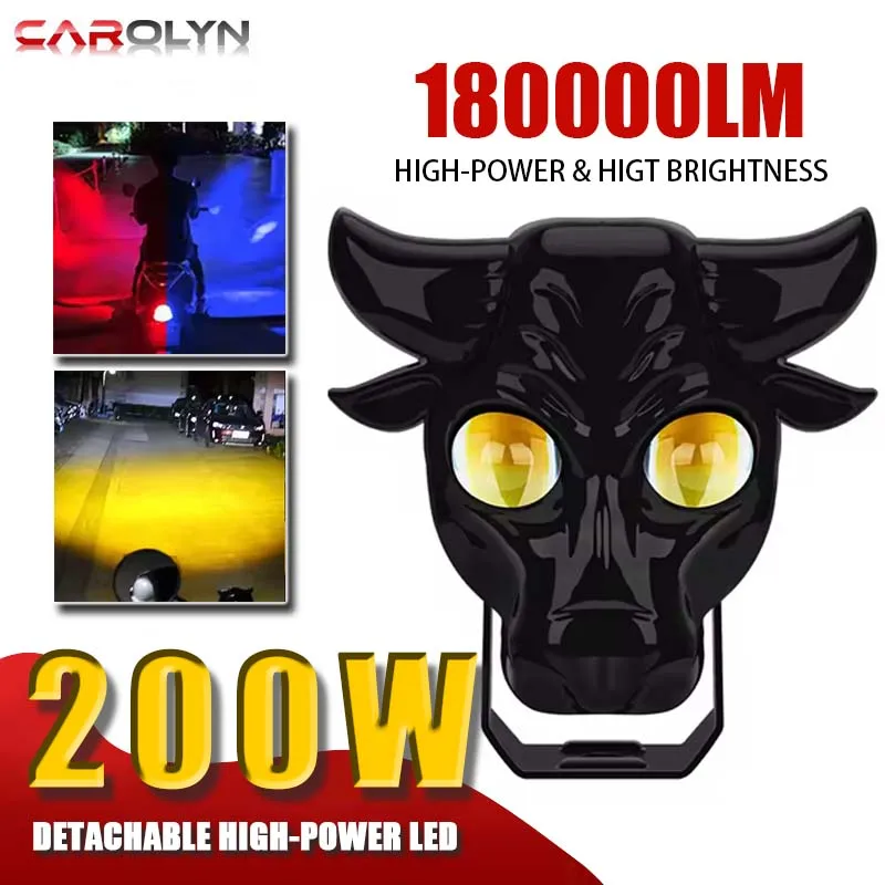 

Carolyn 1-2pcs bullhead style motorcycle headlights LED running lights fog lights running lights LED spotlights waterproof