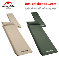 Naturehike D04 Inflatable Mattress 10cm Thickened Camping Automatic Self-Inflating Splicable Air Mat Outdoor Hiking Sleeping Pad