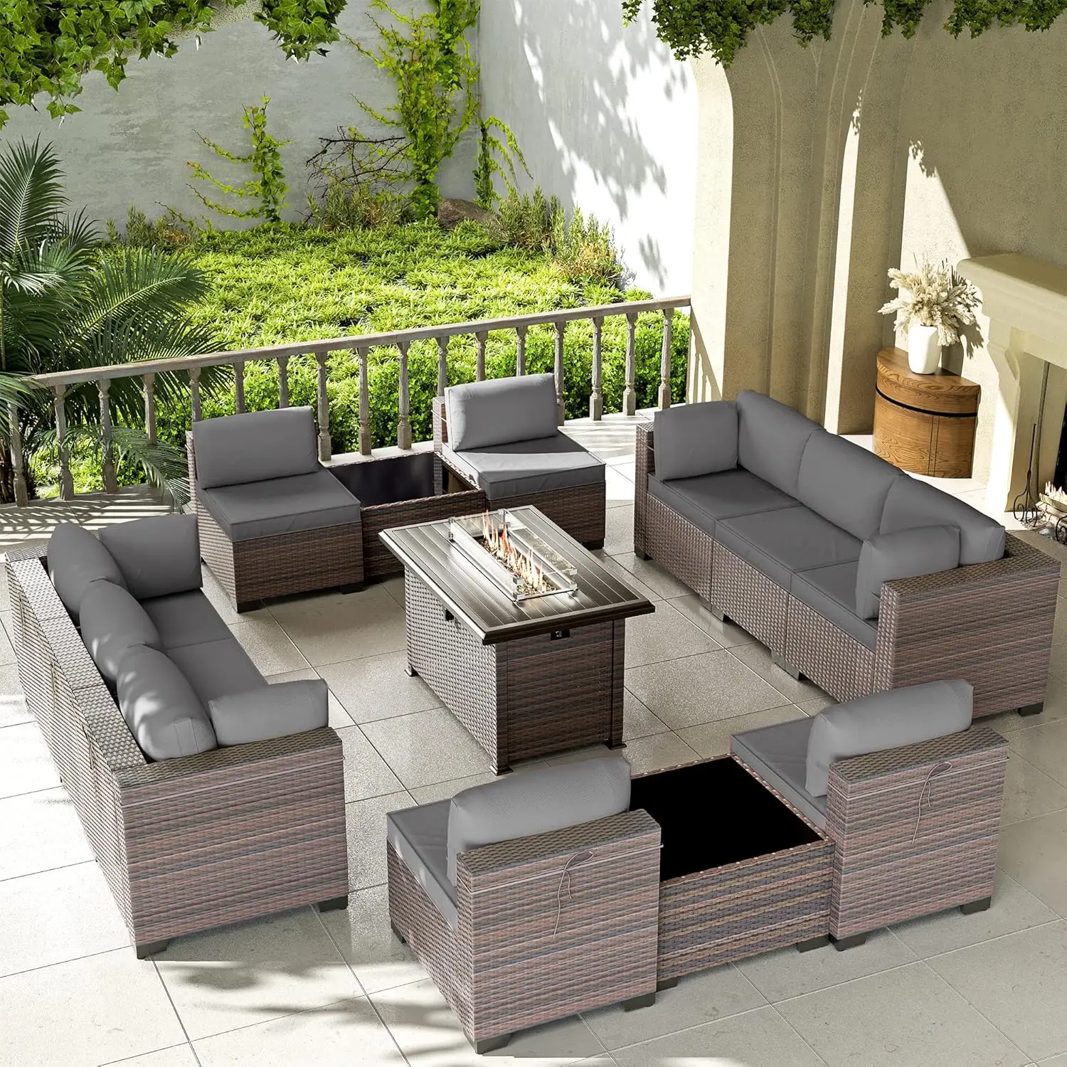 13 Pieces Outdoor Patio Furniture Set w/ 43