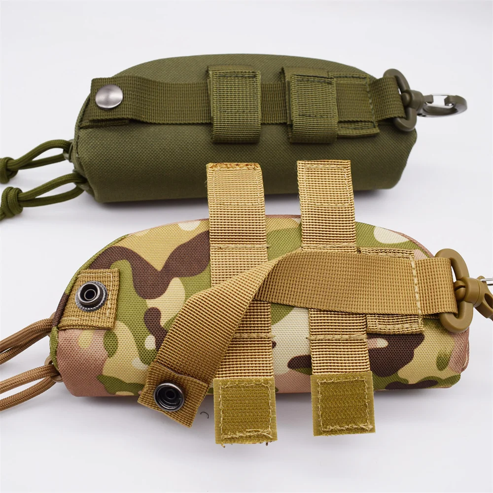Tactical Nylon Glasses Case EDC Waist Pack Purse Outdoor Army Hunting Hiking Eyeglasses Storage Pouch Utility Belt Bag With Hook